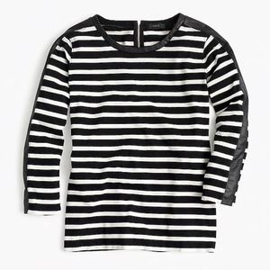 J. Crew Striped T-shirt with back zipper
